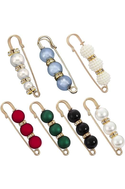 7 Pcs Fashion Brooch Pins Sweater Shawl Pins for Women Girls Clothing Dresses Decoration Accessories