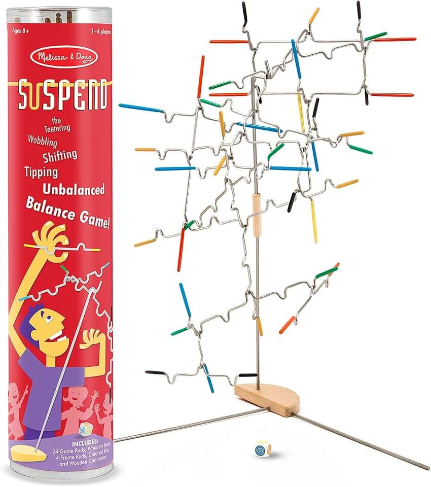 Melissa & Doug Suspend Family Game (31 pcs) - Wire Balance Game, Family Game Night, Family Activities, Games For Kids Ages 8+