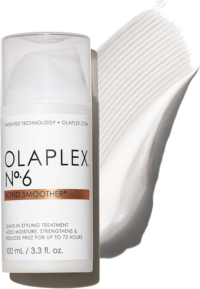 Olaplex No. 6 Bond Smoother, Leave-In Styling Hair Cream Treatment, Smooths, Conditions, & Strengthens, Frizz Control for Up to 72 Hours, For All Hair Types, 3.3 fl oz