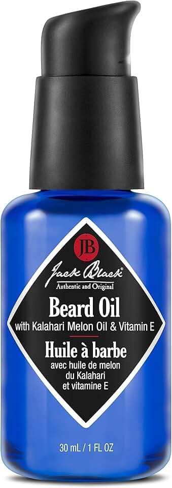 Jack Black Beard Oil for Men - Mens Beard Oil, Leave In Beard Conditioner for Men, Beard Softener for Men, Mens Beard Care Products, Mustache Oil, Mens Gifts, Beard Gifts for Men