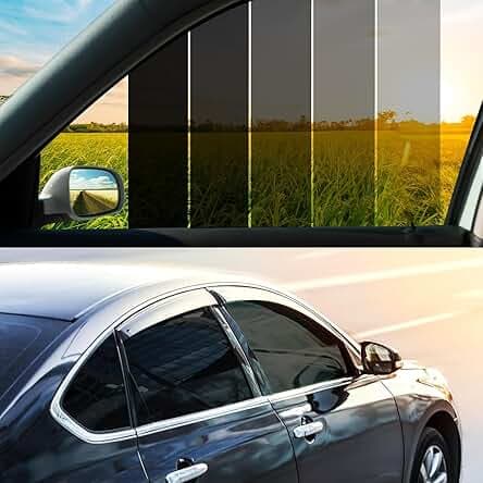Vepagoo 15% VLT Ceramic Car Window Tint Film (20" x 20FT) - Heat & Glare Reduction, Blocks UV & IR Rays, Scratch Resistant, Privacy Car Window Tint Fit for Sedan SUV