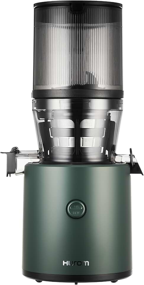 Hurom H320 Slow Juicer, Kale/Dark Green | Self-Feeding Cold Press Juice Machine for Vegetables and Fruit | High Yield | BPA Free | 500ml (16.90z) Chamber | Slow Squeeze | Easy to Clean