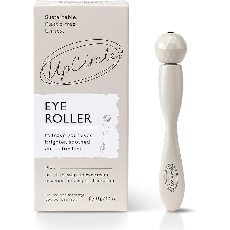 UpCircle Eye Roller 1pc – Metal + Plastic-Free – For Dark Circles + Puffy Eyes – With Cooling Effect to Boost Circulation For Healthy Glow – Sustainable + Unisex