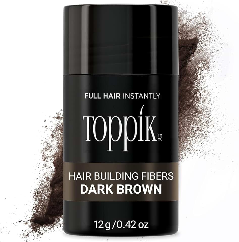 Toppik Hair Building Fibers, Fill In Fine or Thinning Hair Instantly Thicker, Fuller Looking Hair 9 Shades,4 size options