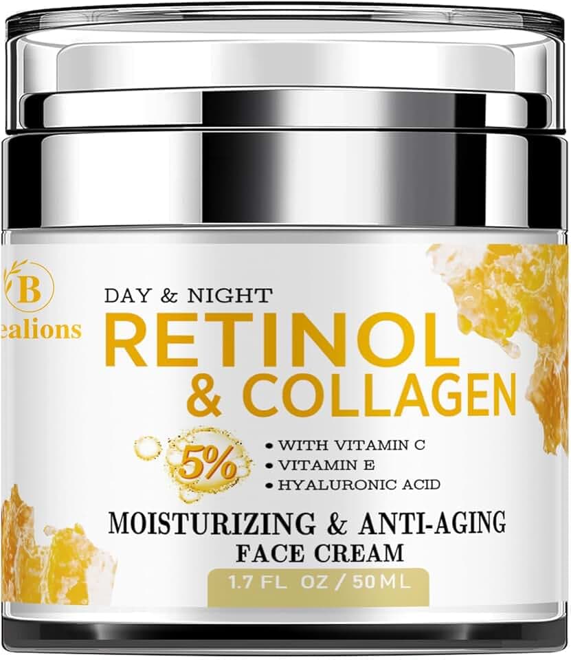 Retinol Cream for Face Anti Aging: Wrinkle Cream for Face Neck with Collagen Hyaluronic Acid - Night Moisturizer for Men Women - Facial Skin Care Gifts for Mom Dad Sister