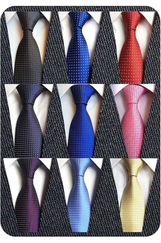 Adulove Men's Necktie Classic Silk Tie Woven Jacquard Neck Ties