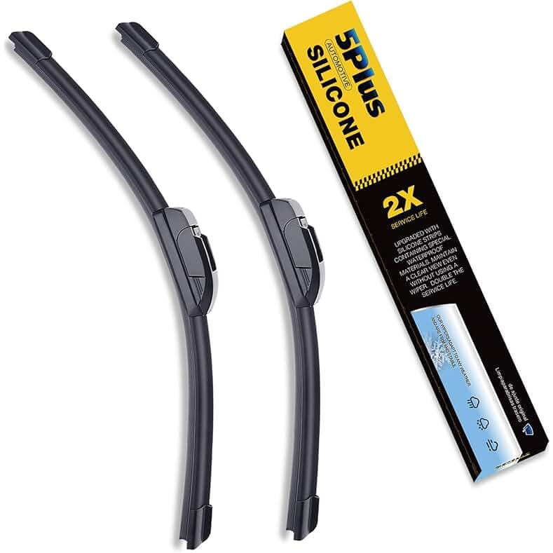 5 PLUS® Silicone Wiper Blades 22 inch wiper blades 2 pack Replacement For Ford F Series 2023-2012 Expedition 22-08,Chevy Silverado GMC Sierra Series 2023-2019 2006-1999 Windshield Wiper Blades