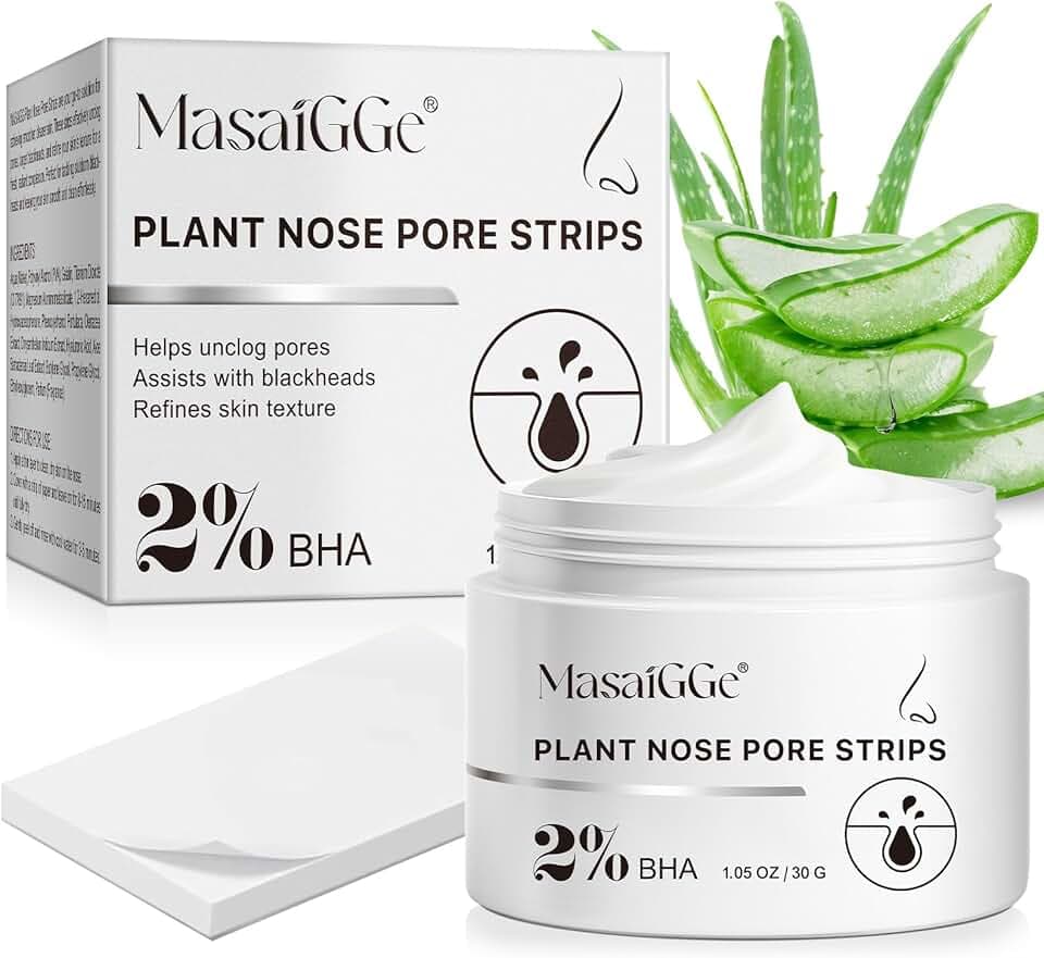 lofuanna Blackhead Remover, Nose Pore Strips Deep Cleansing Black Head Remover Strips Peel off Mask Nose Strips Skincare for All Skin