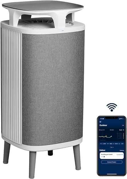 BLUEAIR Air Purifier Large Room, Table Top Air Cleaner for Dust Pet Dander Smoke Mold Pollen Bacteria Virus Allergen, Odor Removal, Home Bedroom Living Room, Alexa, Auto, HEPASilent, DustMagnet 5440i
