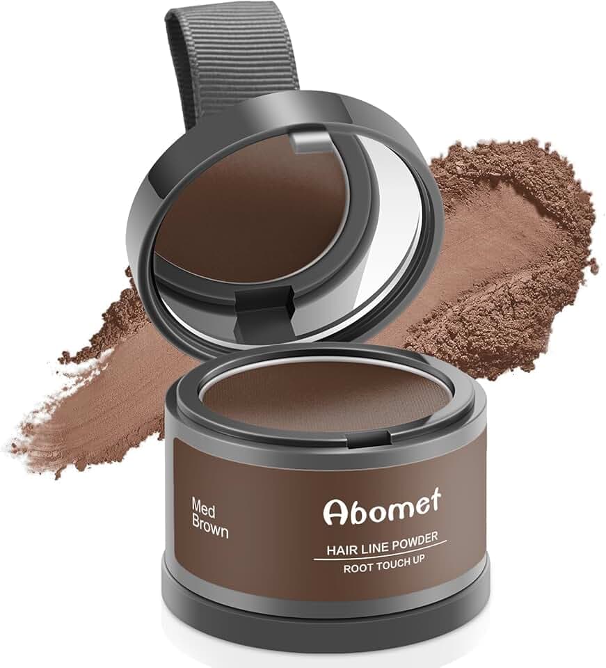 Root Touch Up Instantly Gray Hair Coverage Hairline Powder for Women & Men, Medium Brown for Concealing Hair Loss & Thinning Hair
