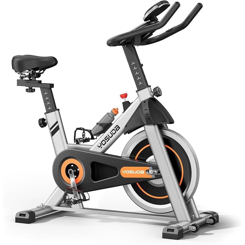 YOSUDA Indoor Cycling Bike Brake Pad/Magnetic Stationary Bike - Cycle Bike with Tablet Mount & Comfortable Seat Cushion