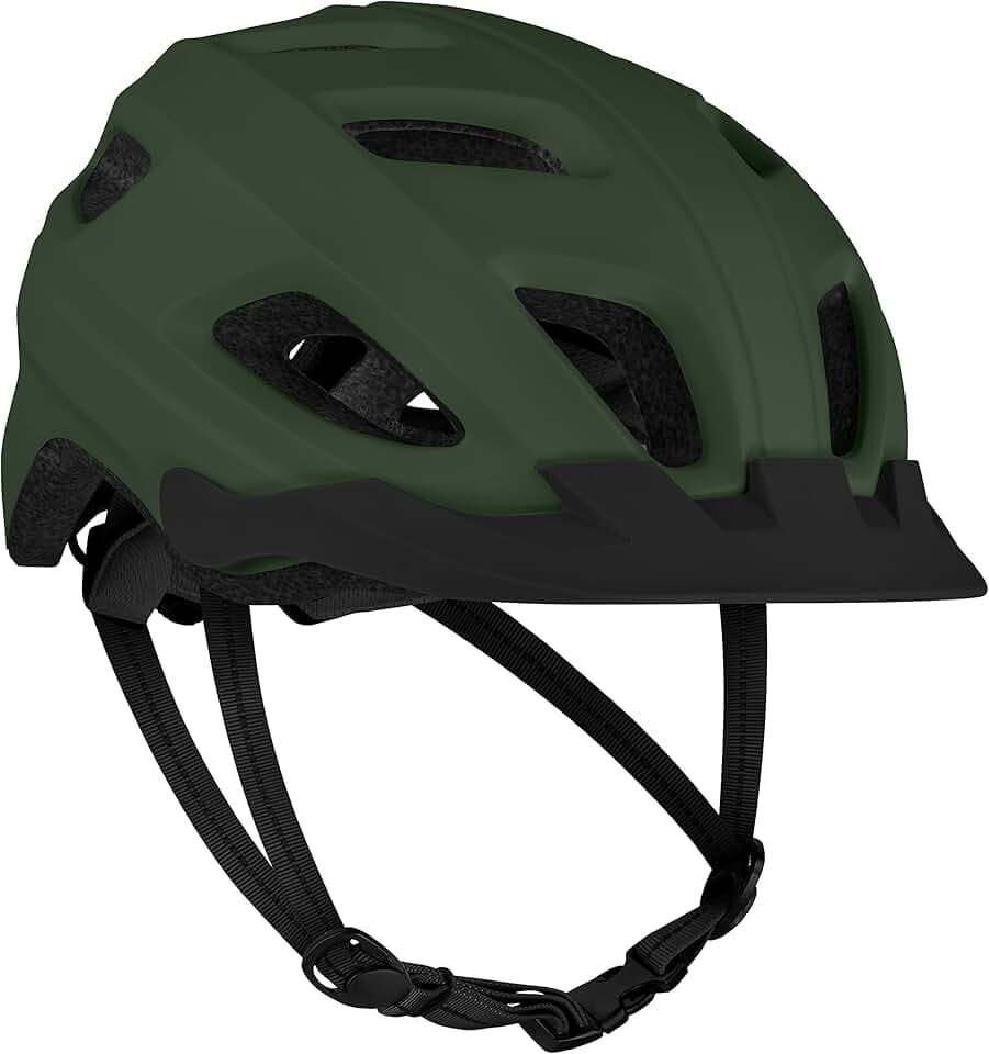 Lennon Bike Helmet with LED Safety Light Adjustable Dial & Removable Visor