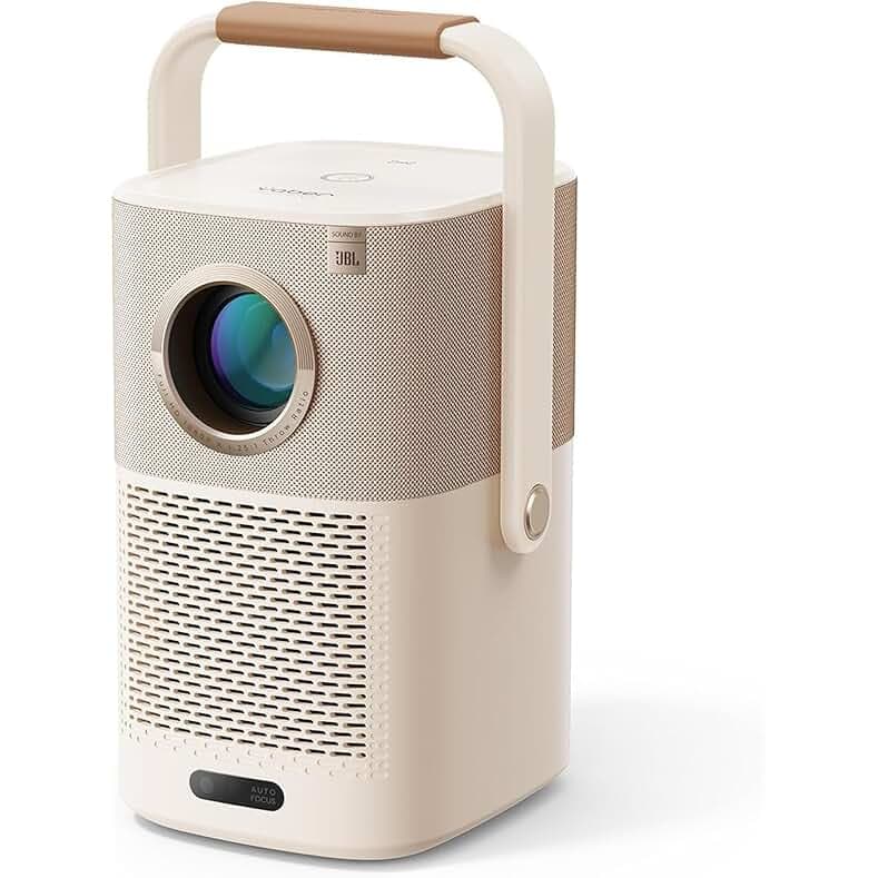 [Sound by JBL & Built-in Battery] Yaber T2 Outdoor Projector with WiFi 6 and Bluetooth, Native 1080P Smart Movie Portable Projector for Inside and Outside, Compatible with TV Dongle (Not included)