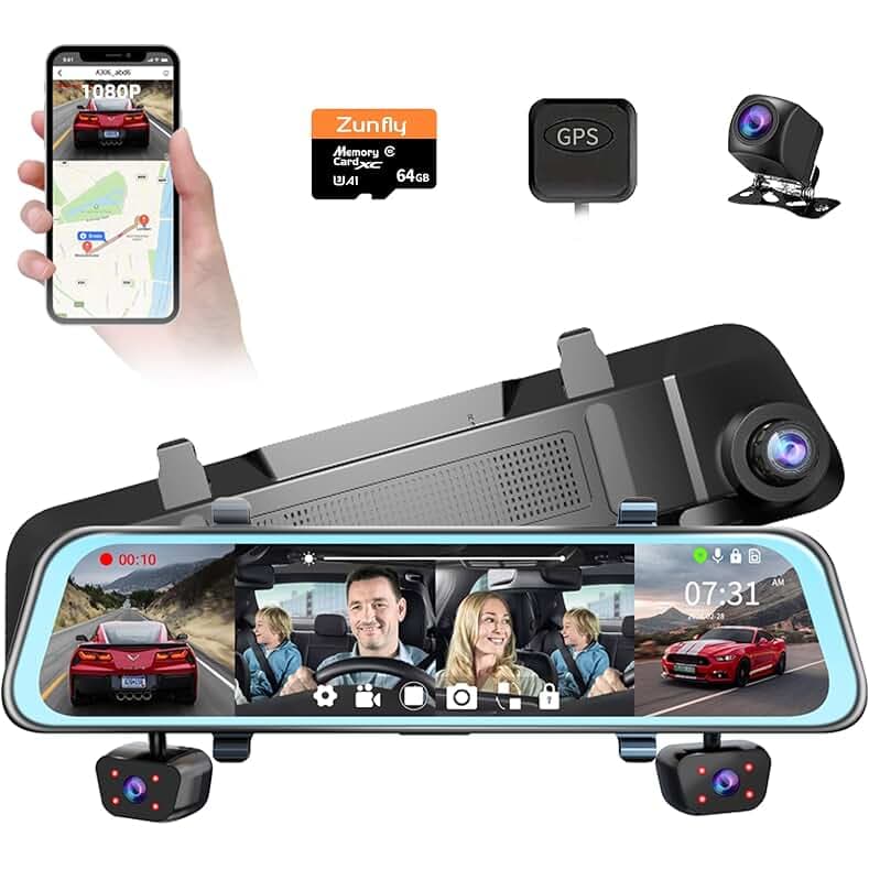 4 Channel Mirror Dash Cam