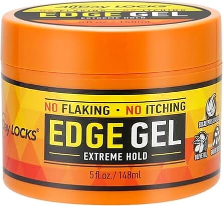 AllDay Locks Edge Gel (5 oz) | Extreme Hold, Moisturizing Edge Control Smoother | Eucalyptus, Rosemary, Olive Oil | No Frizz, Flakes, or Grease | Sleek 'n Slay Edge & Baby Hairs | 5 oz