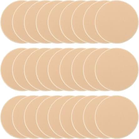25 Pcs Women's Round Soft Makeup Beauty Eye Face Foundation Blender Facial Smooth Powder Puff Cosmetics Blush Applicators Sponges Use for Dry and Wet