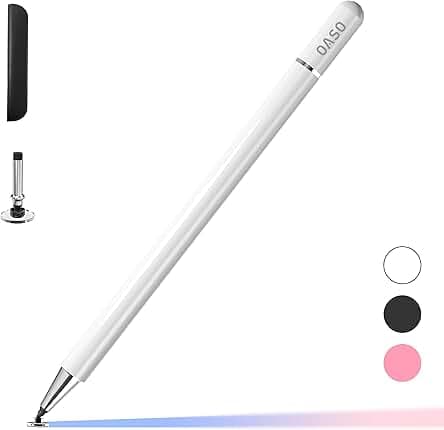 OASO Stylus Pen for Touch Screens, Disc Tip & Magnet Cap Styli Pencil Compatible with Apple iPad pro/iPad 6/7/8/9/iPhone/Samsung Galaxy Tab A7/S7/Fire HD 7/8/10 Plus Tablet/All Touch Devices
