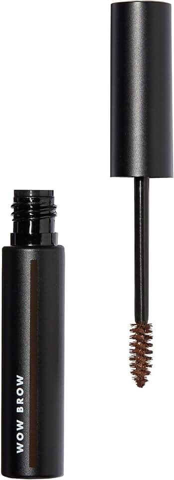 e.l.f. Wow Brow Gel, Volumizing, Buildable, Wax-Gel Hybrid, Creates Full, Voluminous-Looking Brows, Locks Brow Hairs In Place, Brunette, Fiber-Infused, 0.12 Oz