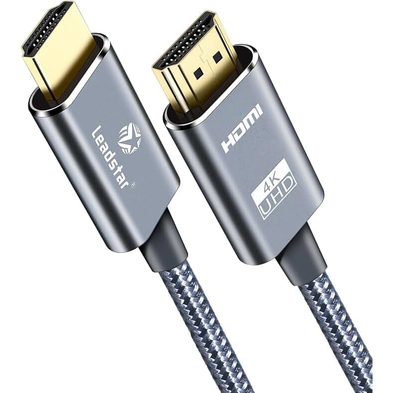 HDMI Cable 4K 15 ft / 4.5m, High Speed HDMI 2.0 Cord Braided | 4K@60Hz, Ultra HD, 2160p, ARC, HDR, 3D, HDCP 2.2 | for Xbox, PS5, TV, Laptop, Monitor