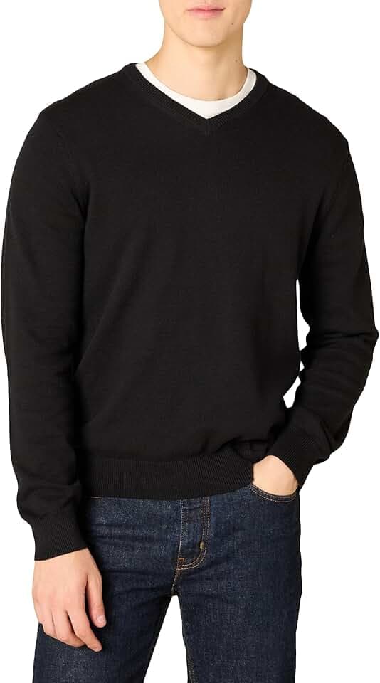 Amazon Essentials Men's V-Neck Pullover Sweater (Available in Big & Tall)