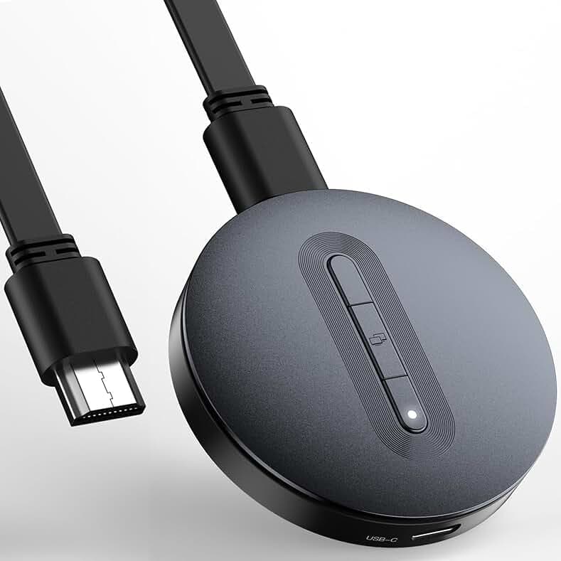 Wireless HDMI Display Dongle Adapter – Miracast Dongle, DLNA, AirPlay - Plug & Play Video/Audio Streaming from Laptop, PC, Smartphone to HDTV, Projector, Monitor