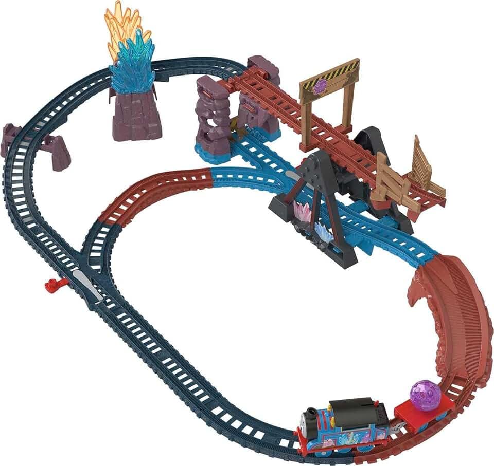 Thomas & Friends Motorized Toy Train Set Crystal Caves Adventure with Thomas, Tipping Bridge & 8 Ft of Track for Preschool Kids Ages 3+ Years​