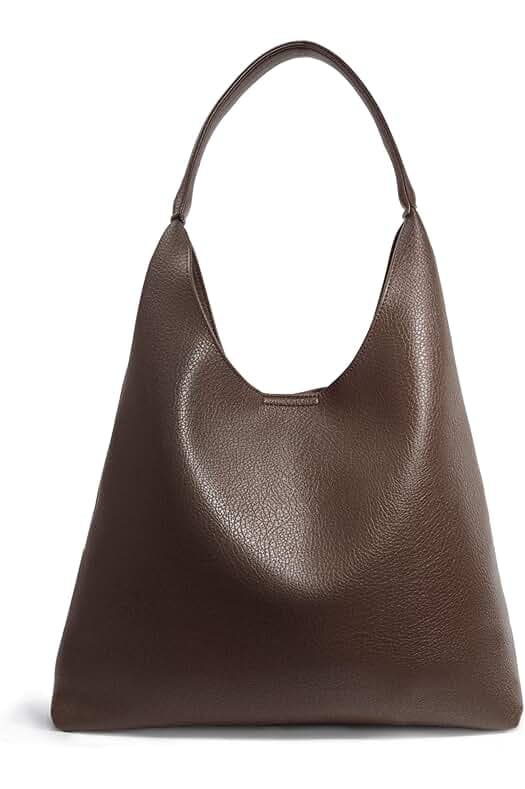 Hobo Bags for Women Soft Vegan Leather Shoulder Handbag Slouchy Tote Purses