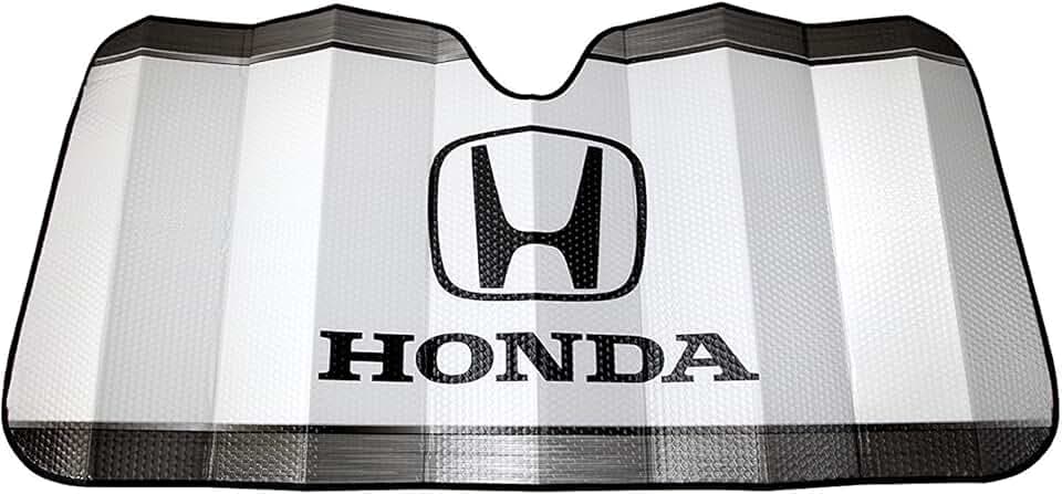 Plasticolor 003714R01 Honda Logo White Accordion Style Car Truck SUV Front Windshield Sunshade