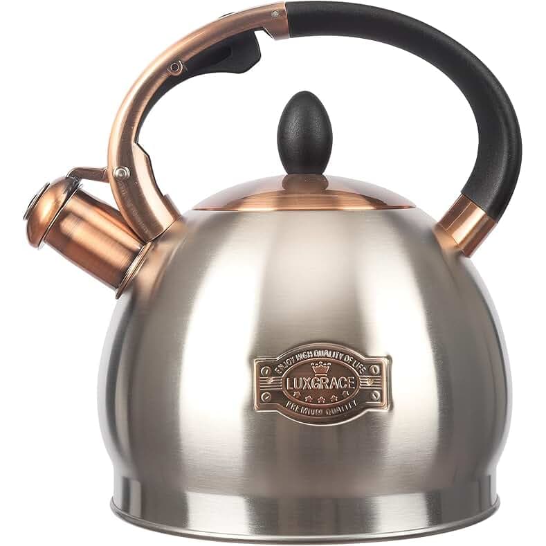 3Quart Whistling Tea Kettle Classic Teapot Stainless Steel Teakettle with Cool Grip for Stovetop