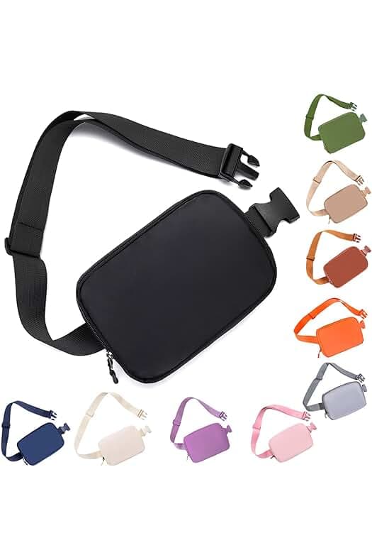 Belt bag Fanny pack crossbody bags for women Everywhere belt bag (black)