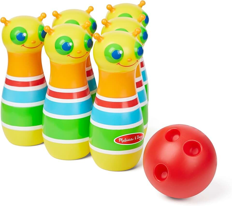 Melissa & Doug Sunny Patch Giddy Buggy Bowling Action Game -2+ years, 6 Bug Pins, 1 Plastic Ball