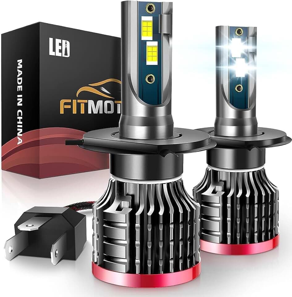 H4/9003 LED Bulbs,80W 16000 Lumens Bright,6500K Cool White LED Fog Light Halogen Replacement IP68 Waterproof, Pack of 2