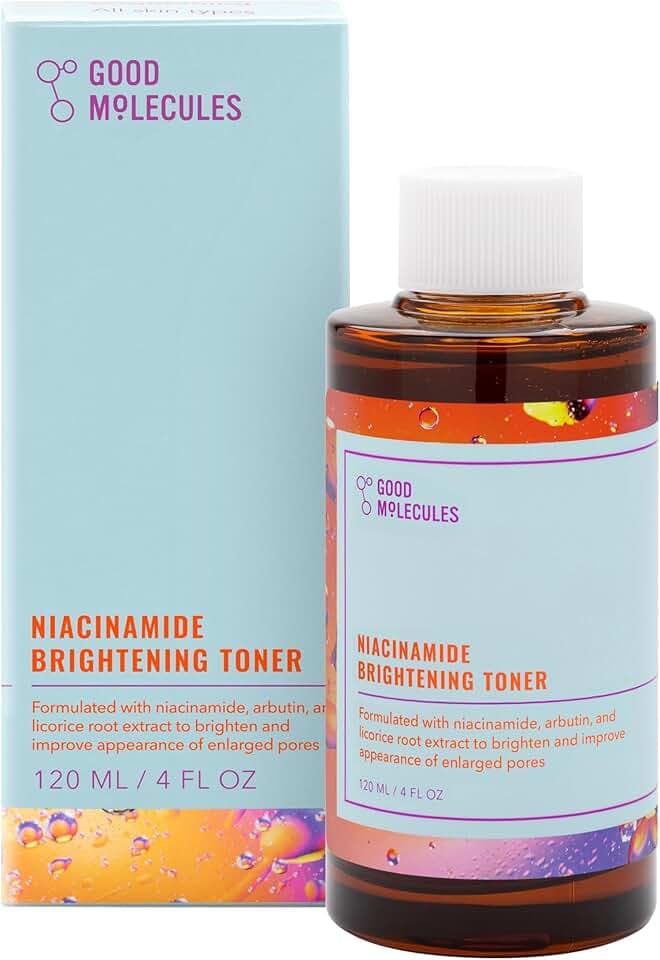 Good Molecules Niacinamide Brightening Toner - Toner for Face with Niacinamide and Arbutin for Skin Tone Balancing- Pore Minimizer, Facial Skin Care