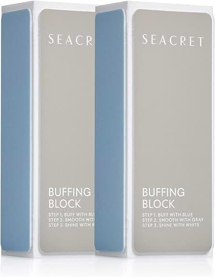 SEACRET - Professional Nail Buffing Block. 3 Ways Buffing Block The Secret for Shiny Nails. Manicure & Pedicure - Pack of 2