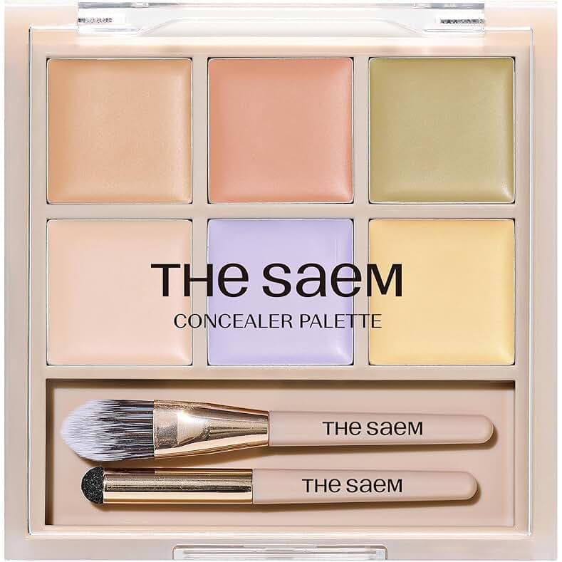 THESAEM Cover Perfection Concealer Palette 01 Cover&Correct - Multi Use 6 Colors Correcting Conceal Palette - for Dark Circles, Imperfections, Face Tone Corrector, Ideal for Fair to Light Skin