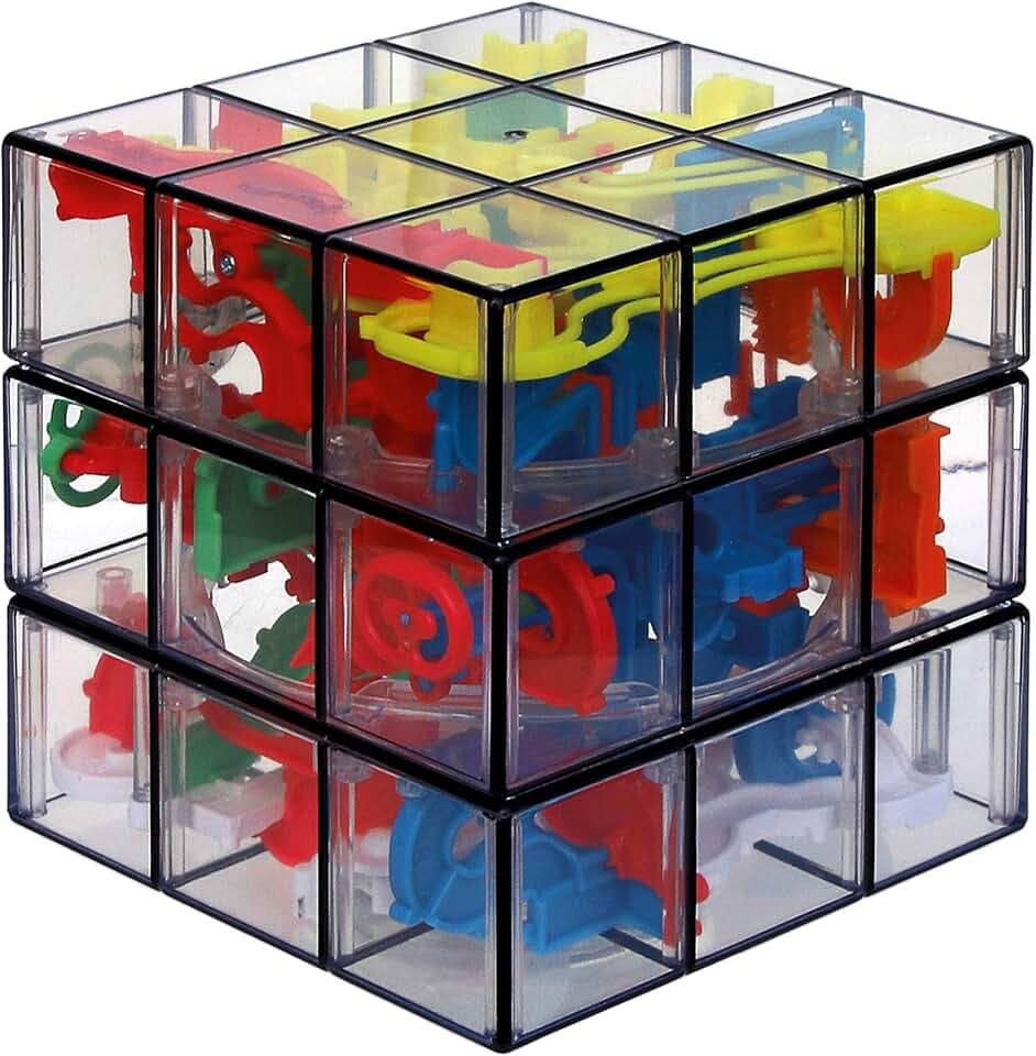 Rubik’s Perplexus Fusion 3x3 Gravity 3D Maze Game Brain Teaser Puzzle Ball | Anxiety Relief Items Cool Stuff | Sensory Toys for Adults & Kids Ages 8+