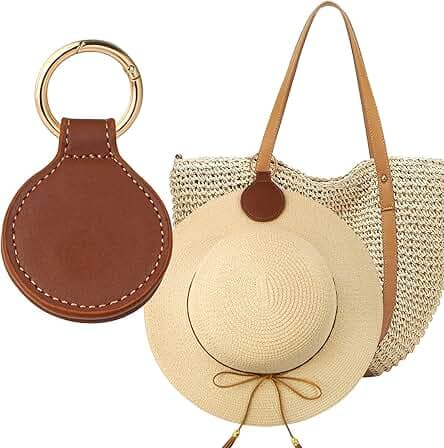 Niveaya Magnetic Hat Clip for Travel on Bag - Magnet Storage Hook, Vacation Traveling Essentials Accessory Brown