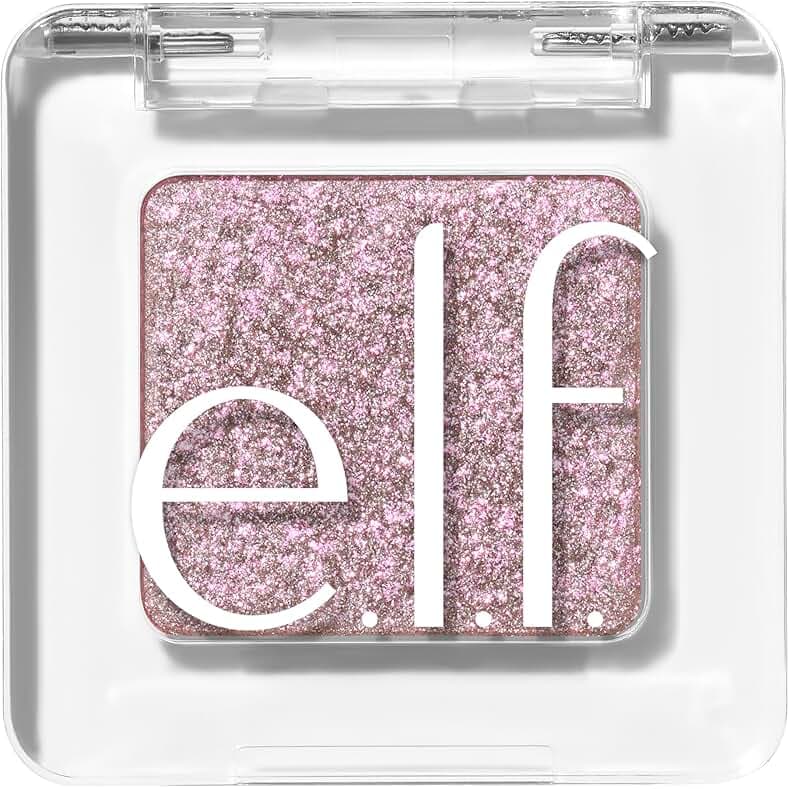 e.l.f. Fine As Fleck Glitter Eyeshadow, Long-Lasting Sheer Eye Makeup With A Shimmer Finish, Soft, Smooth Formula, Vegan & Cruelty-Free, Pop Off Pink