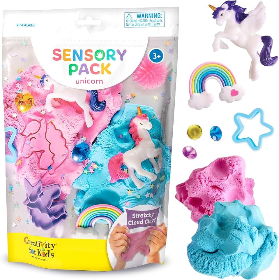 Creativity for Kids Sensory Pack: Unicorn - Sensory Toys for Toddlers, Unicorn Gifts for Girls, Toddler Activities and Sensory Bin Fillers (Ages 3+)
