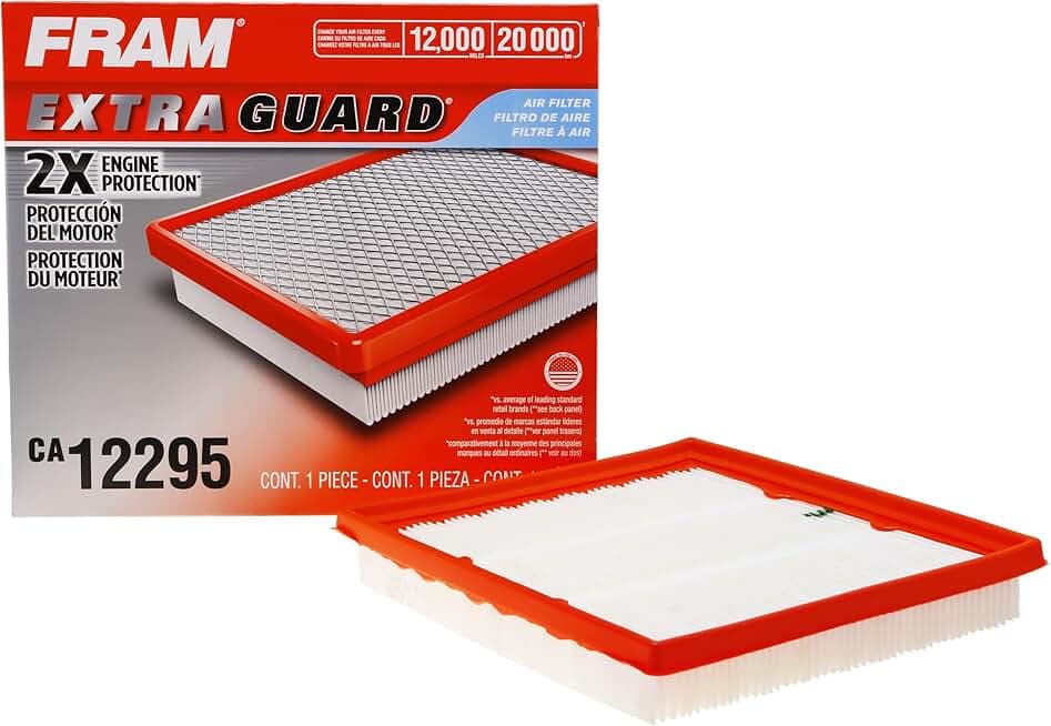 FRAM Extra Guard Flexible Panel Engine Air Filter Replacement, Easy Install w/Advanced Engine Protection and Optimal Performance, CA12295 for Select Subaru Vehicles