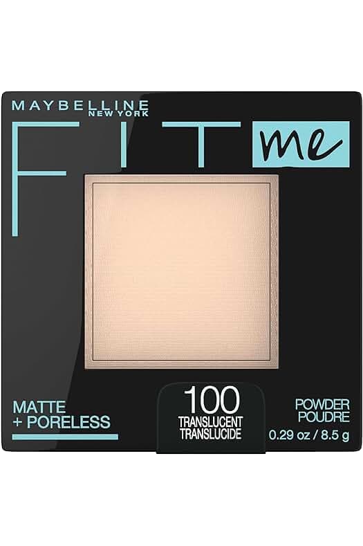Maybelline Fit Me Matte + Poreless Pressed Face Powder Makeup & Setting Powder, Translucent, 1 Count