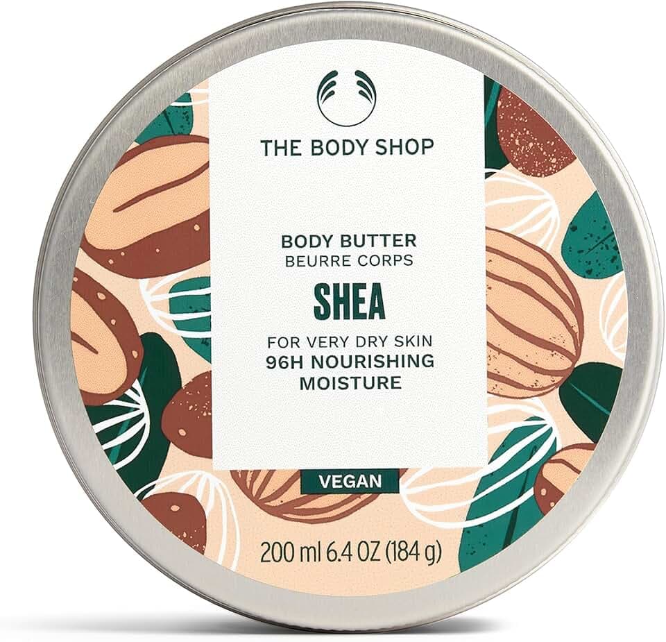 The Body Shop Shea Body Butter – Hydrating & Moisturizing Skincare for Very Dry Skin – Vegan – 6.4 oz