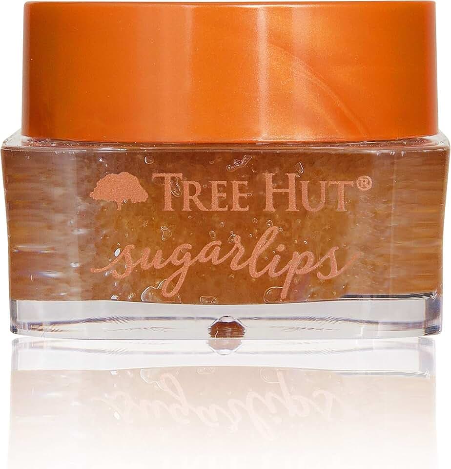 Tree Hut Sugarlips Sugar Lip Scrub, Brown Sugar 0.34oz Jar, Shea Butter and Raw Sugar Scrub Ultra-Hydrating Lip Exfoliator, Lip Care