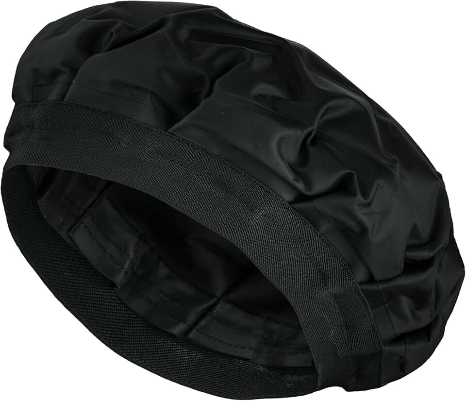 Deep Conditioning Cordless Heat Cap for Spa Care at Home, Gel Thermal Technology for Scalp Treatment, Natrual Hair Steamer Gel Cap, Black