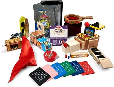 Melissa & Doug Deluxe Solid-Wood Magic Set With 10 Classic Tricks