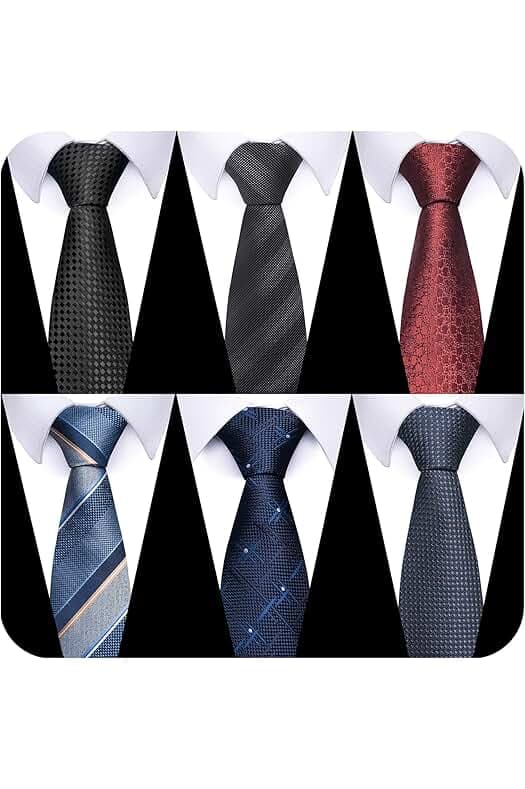 joy alice Tie For Men 6 PCS Necktie Woven Jacquard Neck Ties Set