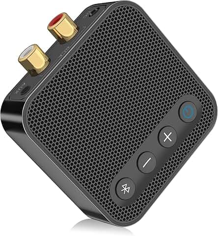Bluetooth to RCA Adapter for Stereo Receiver - APTX HD Long Range Low Latency Bluetooth Receiver for Home Stereo Wireless Audio Adapter for Music Streaming Sound System