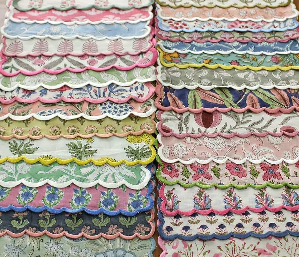 Ridhi Cloth Napkins Reusable Washable Cotton Farmhouse Wedding Dinner Napkins for Thanksgiving Holiday Daily Wedding uses 18 x 18 Dinner Napkin