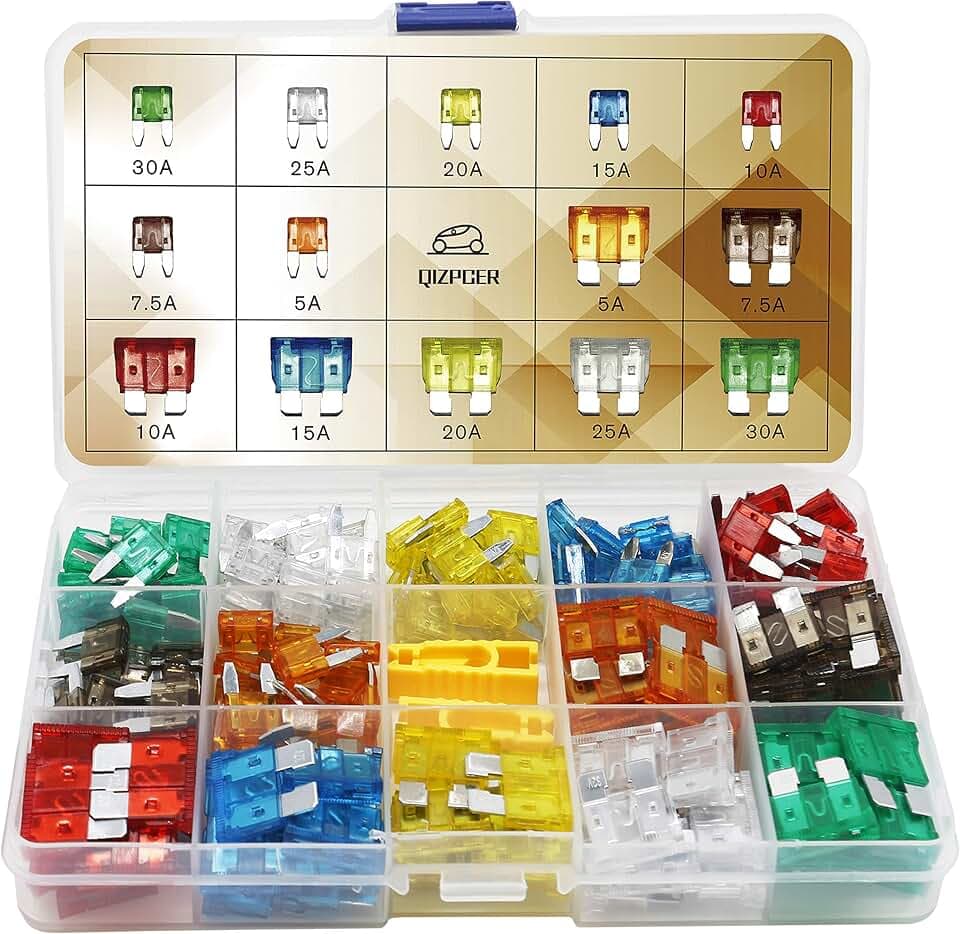140 Pcs Fuses Automotive Kit - Blade Auto Fuse Assortment Standard and Mini Car Fuse for Marine, RV, Camper, Boat, Truck (5A 7.5A 10A 15A 20A 25A 30AMP/ATC/ATO)