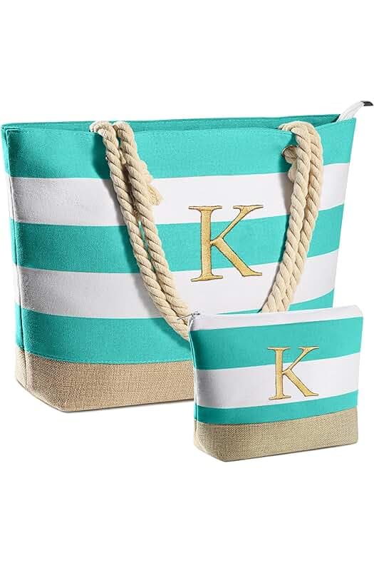 YOOLIFE Beach Bags for Women - Travel Canvas Beach Tote, Pool Waterproof Bag, Travel Essentials, Gifts for Women Birthday